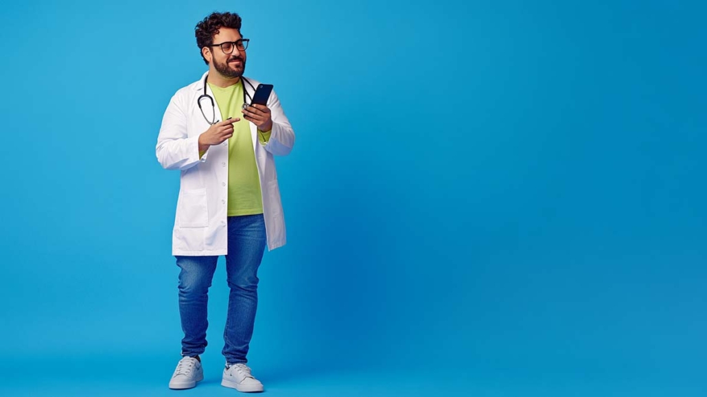 arzt-smartphone-checkt-rezepte-ozempic-wegovy-saxenda-digitale-praxis